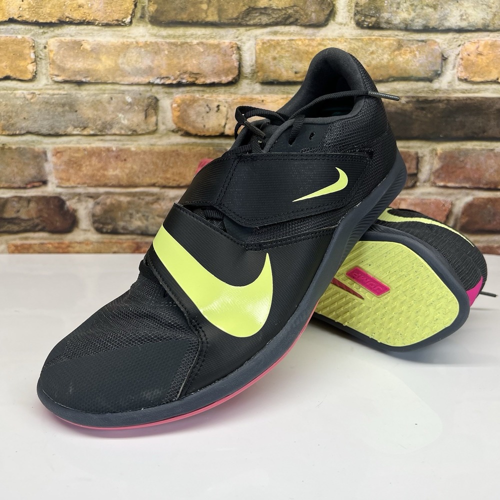 Mens Size 10 Nike Zoom Rival Track & Field Jump Spikes Black Volt Red DR2756-002